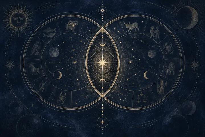 Editorial illustration accompanying: How do you tell whether a synastry interpretation is too broad to be useful?